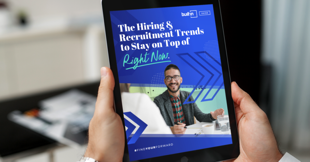 The cover of Hiring and Recruitment Trends to Stay on Top of Right Now on an ipad